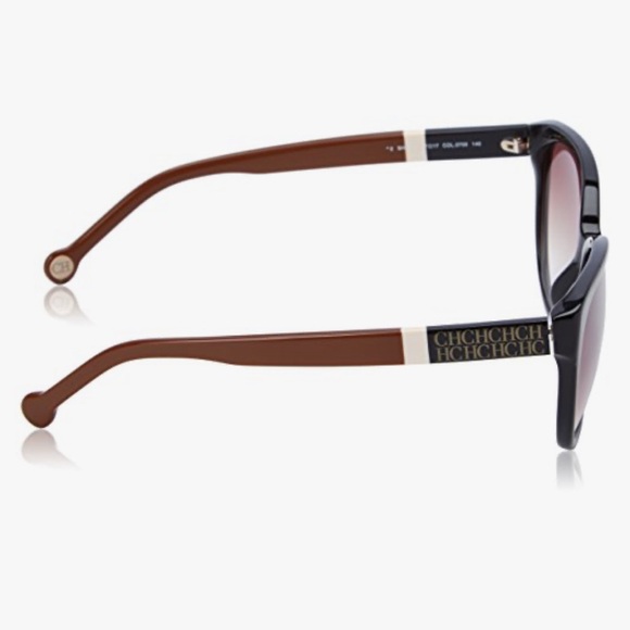 Carolina herrera original Chic Black and Brown Sunglasses - Picture 2 of 3